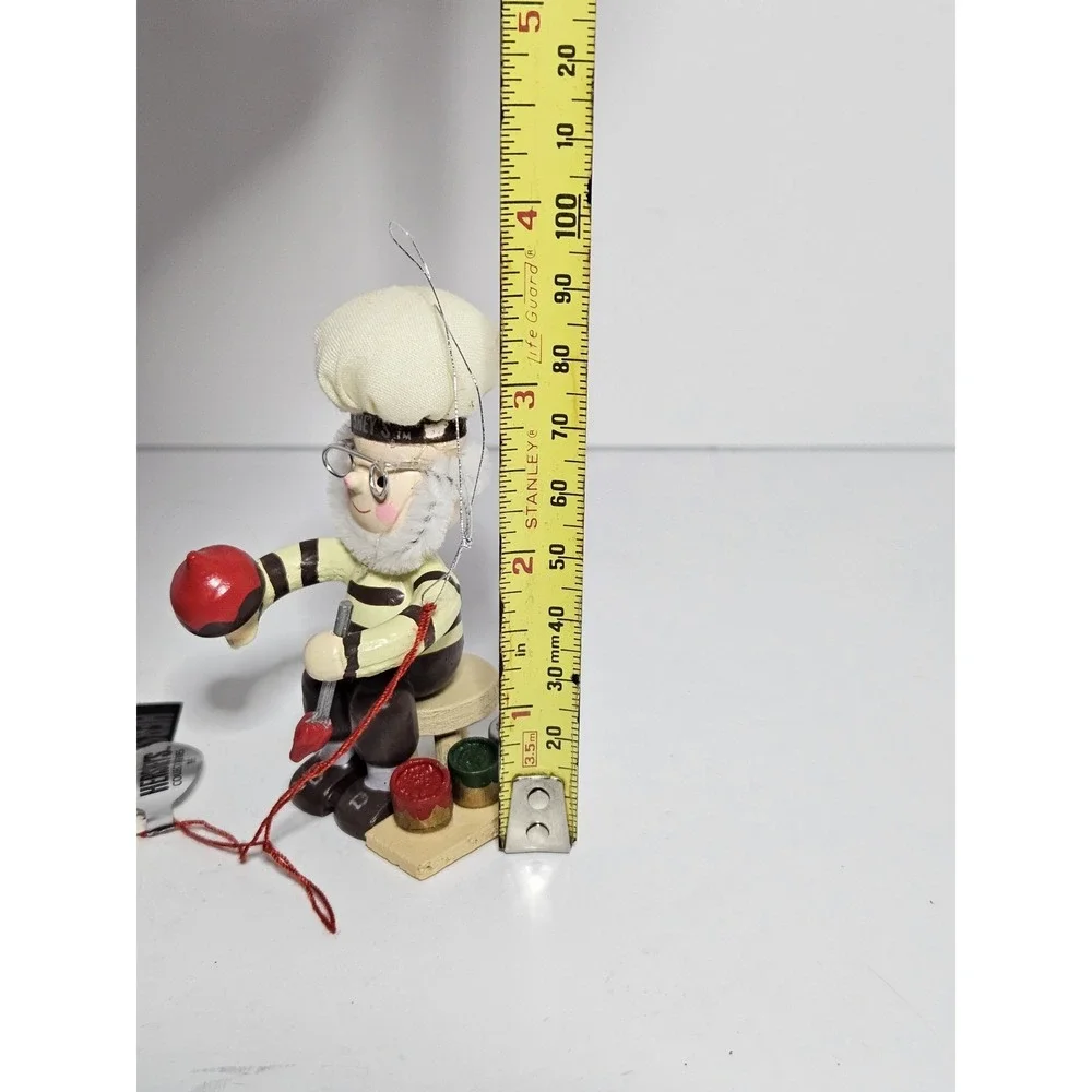 Vintage Kurt Adler Hershey's Chocolate Elf Baker Christmas Ornaments Lot of 2